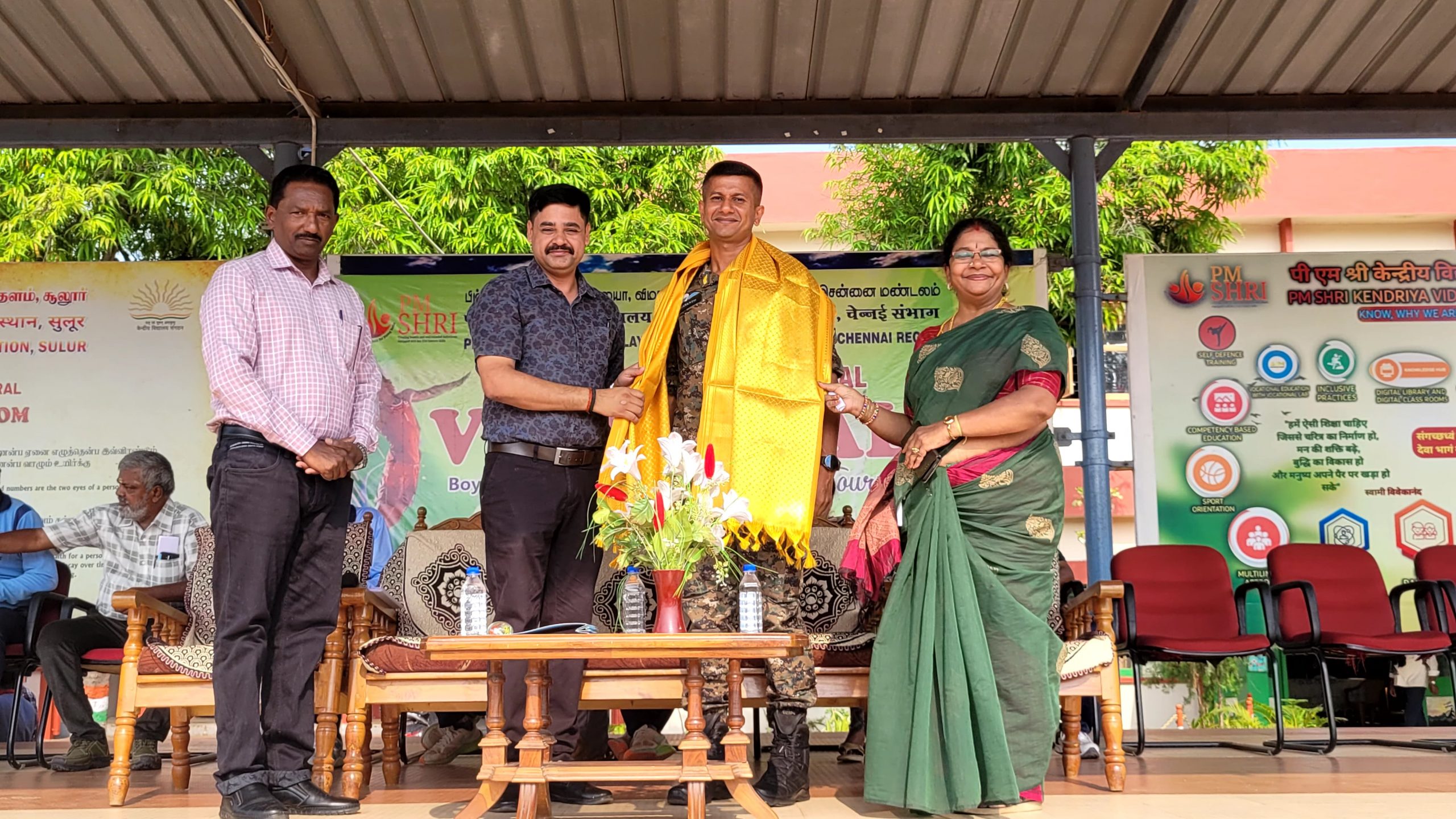 honouring the chief guest