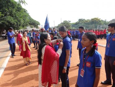 students honoured by badges