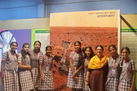 Students in the planetarium