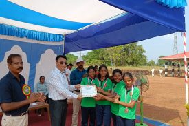 Tagore girls receiving Certificate