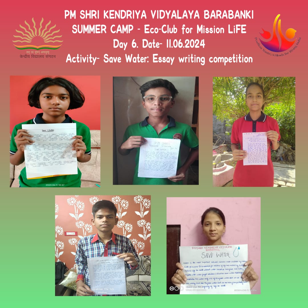 Eco Club Activity Save Water