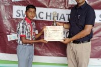 Student receiving certificate