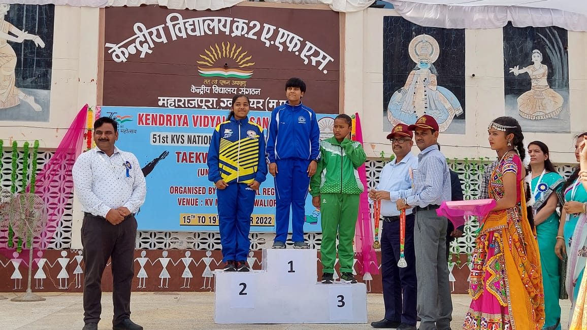 MEDAL CEREMONY OF N ABENAO DEVI NSM 2022 TAEKWONDO