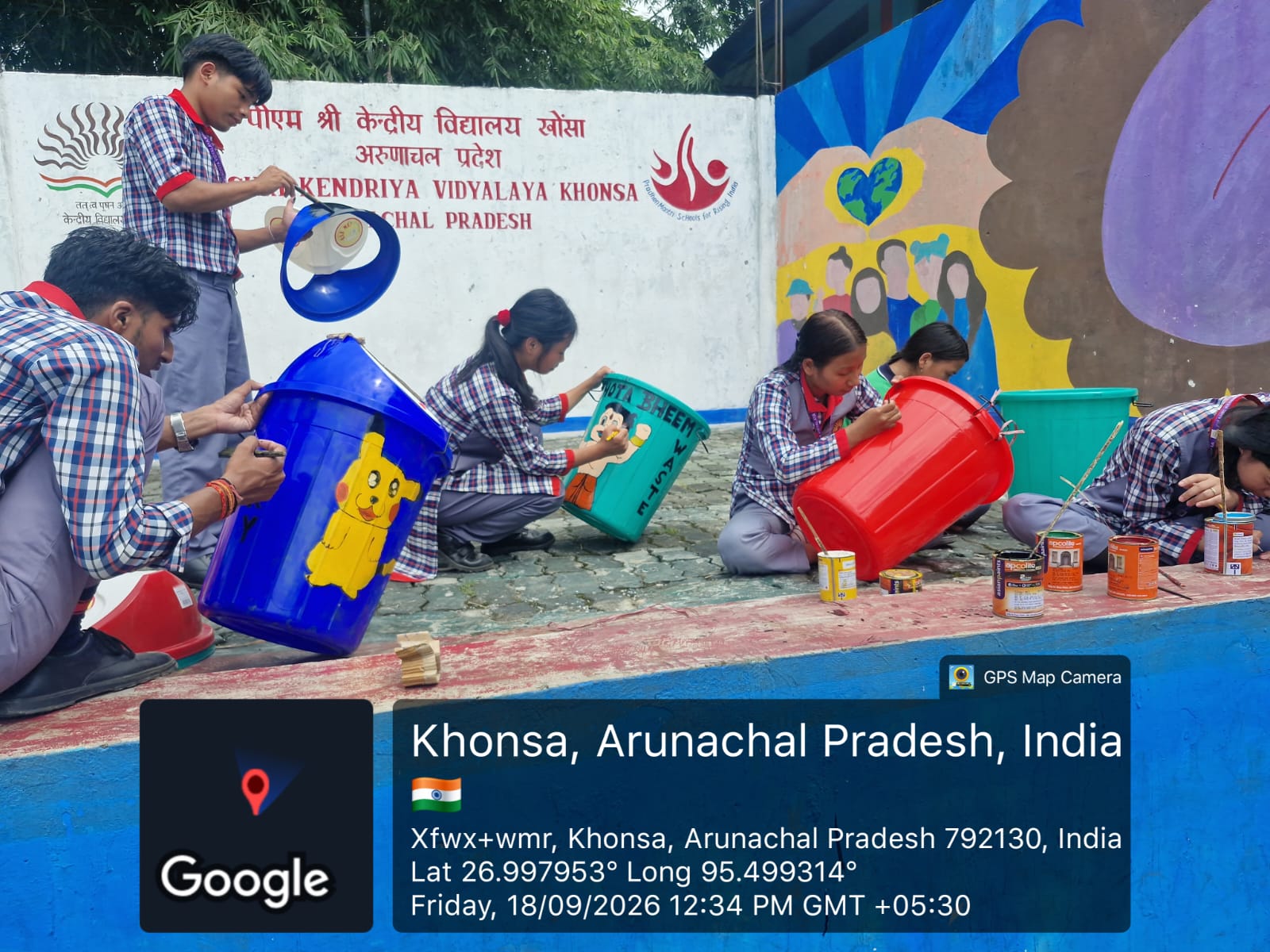 kv khonsa colorful dustbin