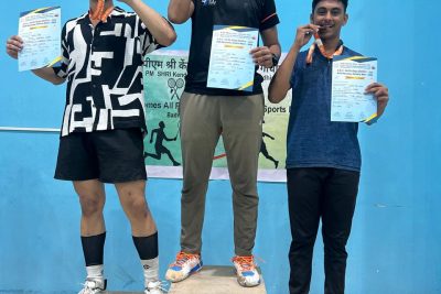 Rudraraj XII B Third position in Badminton in National Sports Meet 2026-27