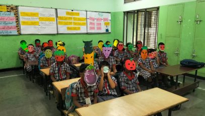 Fruits and vegetables mask activity
