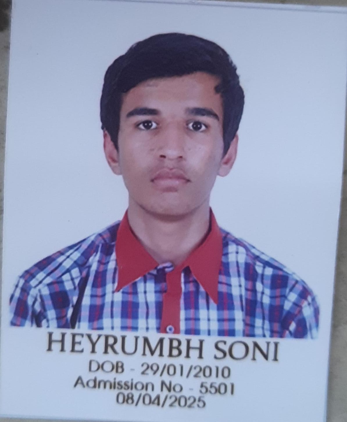 student name