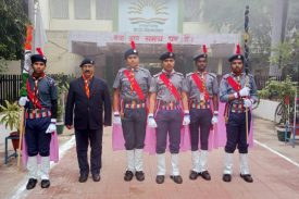 Students with Scout Master