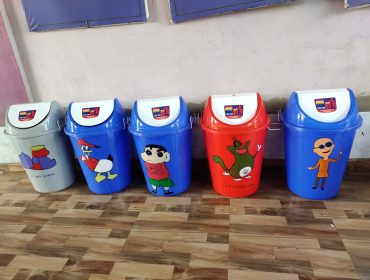 COLOURFUL DUSTBINS IN SWACHHATA ABHIYAN DRIVE