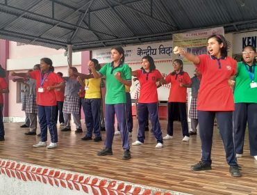 VIDYALAYA GIRLS IN SELF-DEFENCE TRAINING
