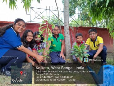 Tree planting by students
