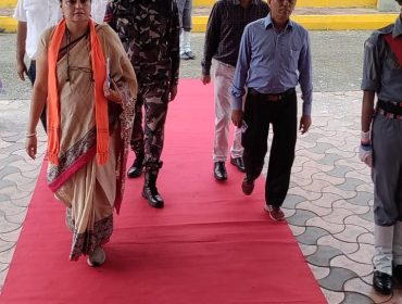 Welcoming our respected Chief Guest MLA Mrs. Agnimitra Paul