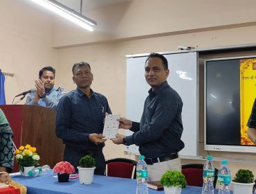 Felicitating our guest