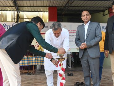 Lighting of lamp by our Chief Guest