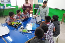 Students performing ATAL activities in the vidyalaya