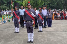 Welcome of VMC Chairman by NCC troops