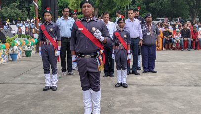 Welcome of VMC Chairman by NCC troops