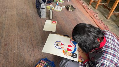 students participating in Kala Utsav