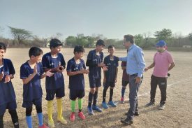 Football Team on Ground