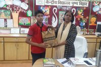 Student with principal mam