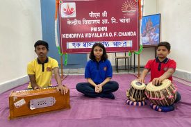 Singing song by Girl Student during EBSB Activities