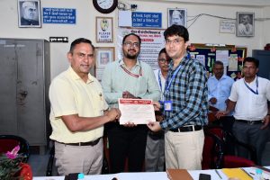 Kanhaiya Lal sir Receiving the certificate of excellence