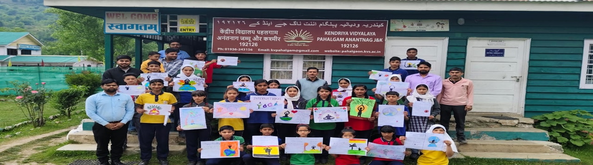 On the International Yoga Day a special painting competition was held in the Vidyalaya