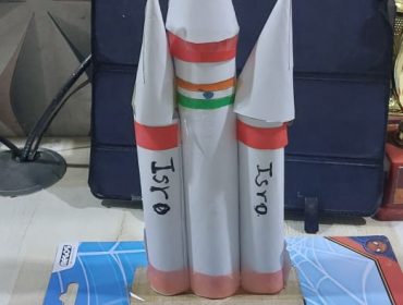 model of Chandrayan 3 on National Space day