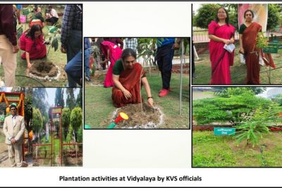 Plantation activities at Vidyalaya by KVS Officials