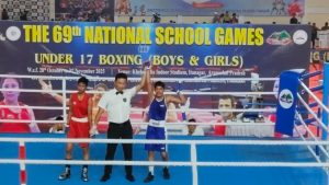 Janvi Sangale of PM SHRI KV RHE PUNE Won Gold Medal in U-17 Boxing Girls