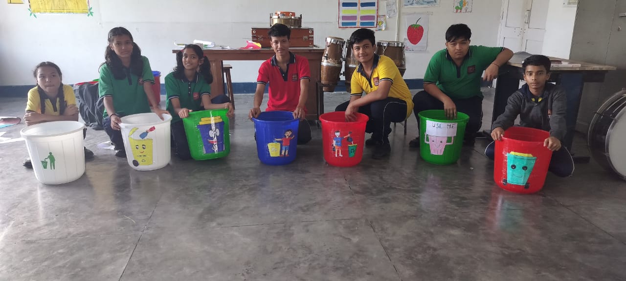 colorful dustbins