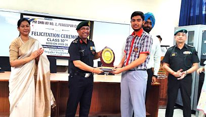 Trophy to Class X Topper