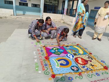 Rangoli making