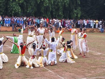 STUDENTS OF KV NIT ROURKELA PERFORMING AT NCC GROUND ON 78TH INDEPENDENCE DAY CELEBRATION AT NIT ROURKELA
