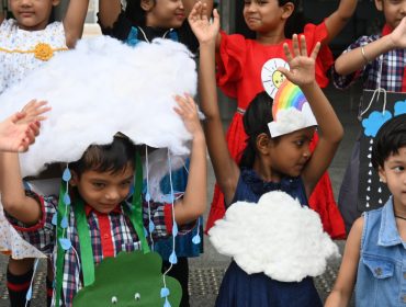 white cloud costumes on monsoon day