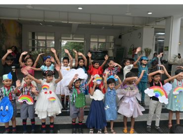 Monsoon Day themed fancy dress parade by Balvatika students