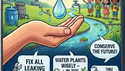 जल पखवाड़ा के अंतर्गत जल संरक्षण जागरूकता का इलेक्ट्रॉनिक बैनर