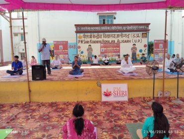 Organized International Yoga Day at PM SHRI Kendriya Vidyalaya Aligarh
