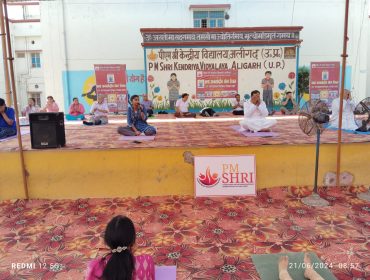 Organized International Yoga Day at PM SHRI Kendriya Vidyalaya Aligarh