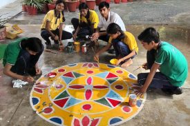 Rangoli prepared by Students