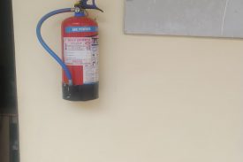 fire extinguisher outside computer lab