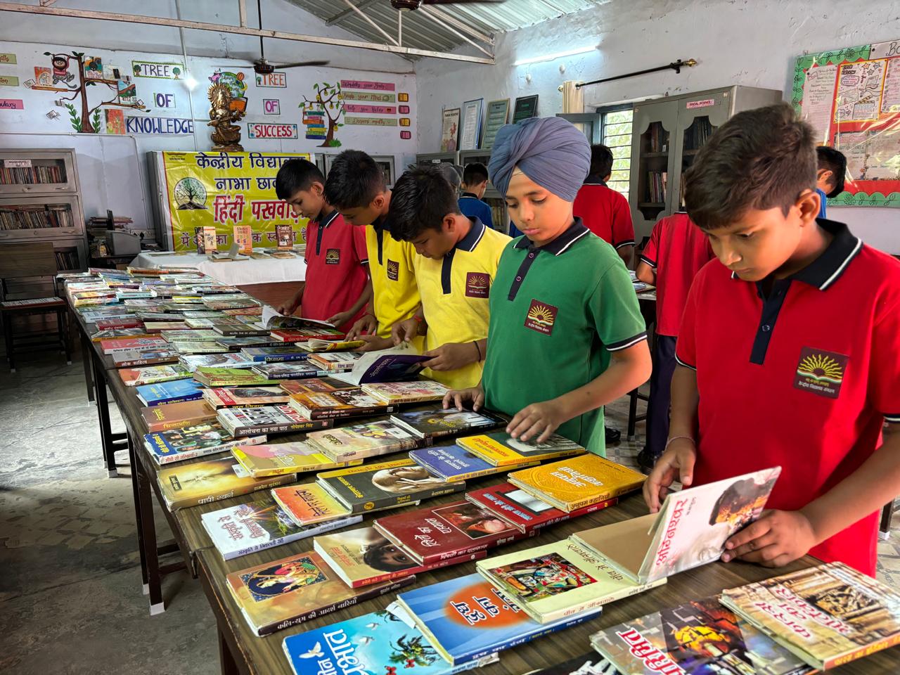 STUDENTS ENJOYING BOOKS EXHIBITION