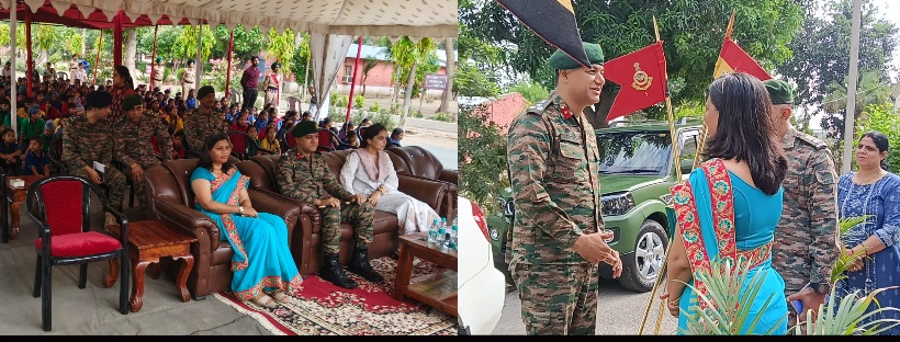 माननीय ब्रिगेडियर का विद्यालय में आगमन