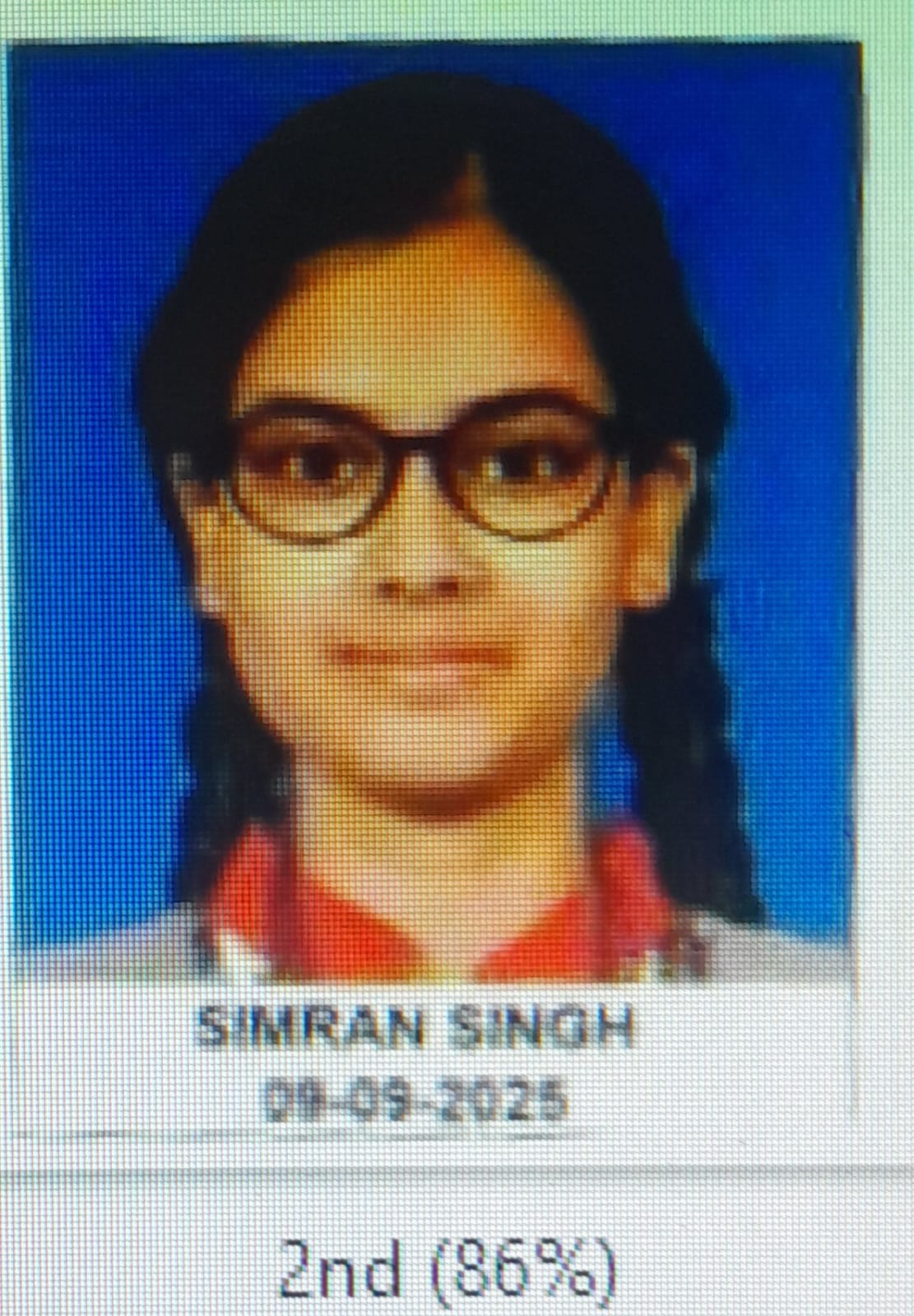 student name