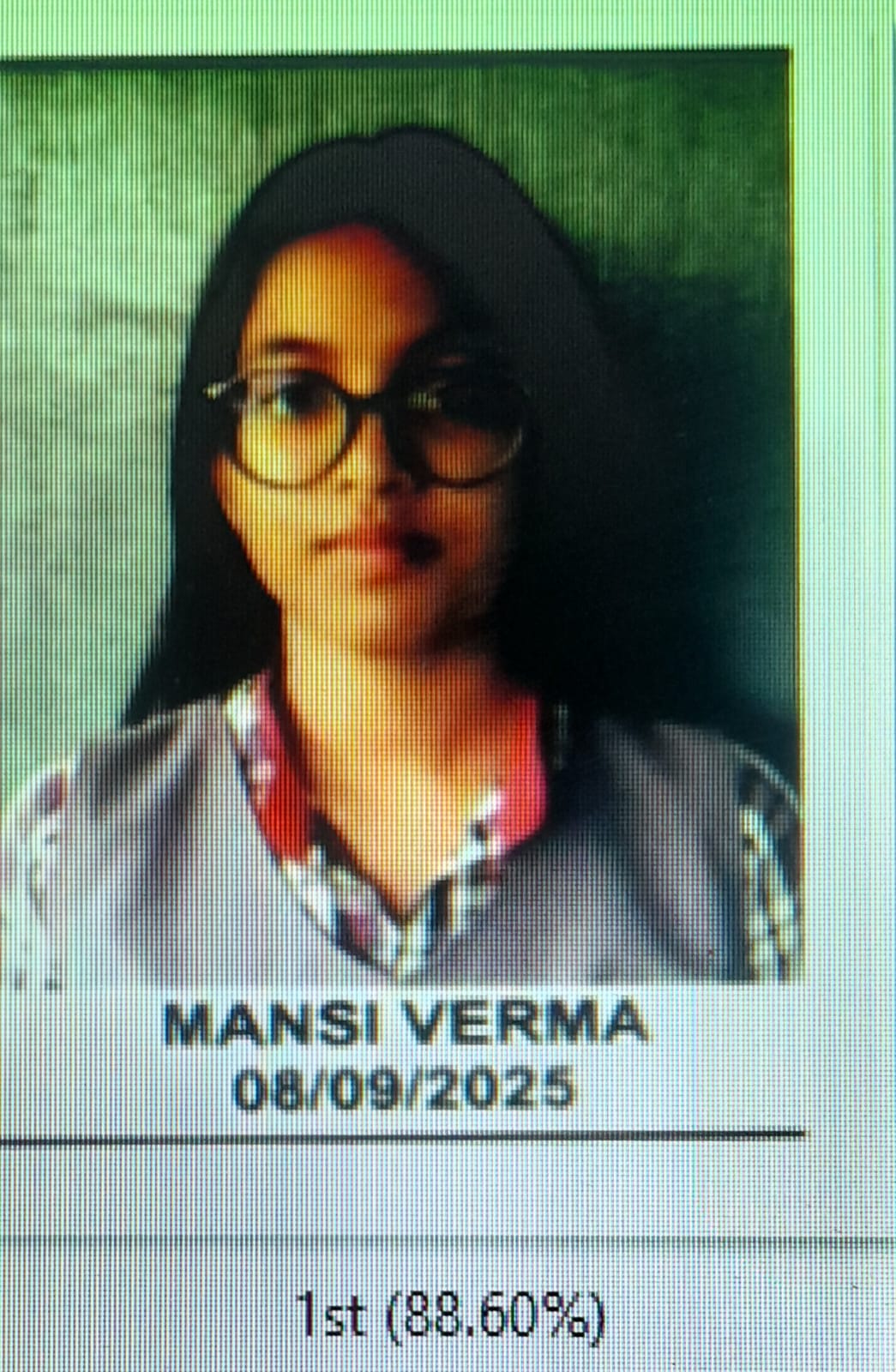 student name