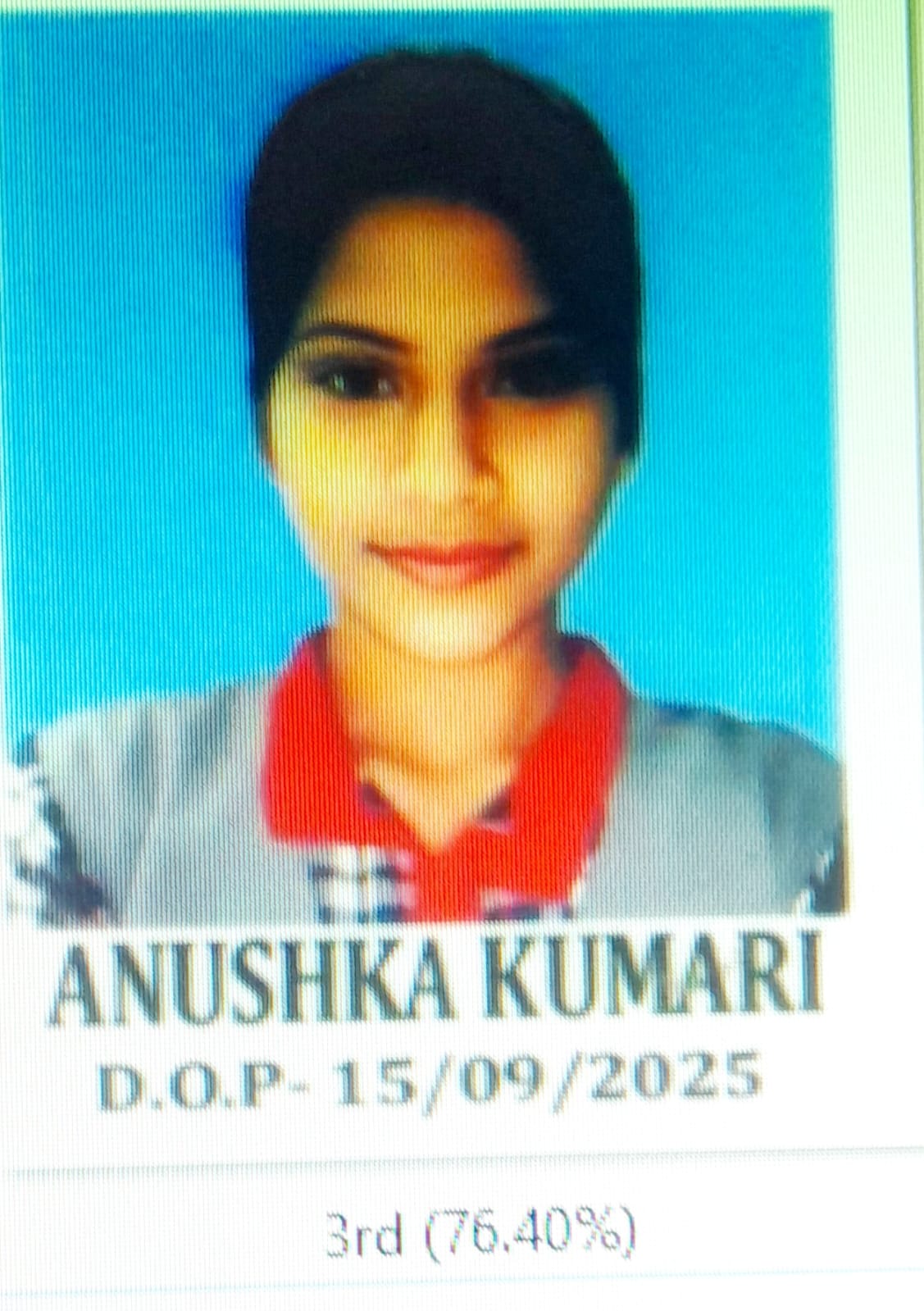 student name