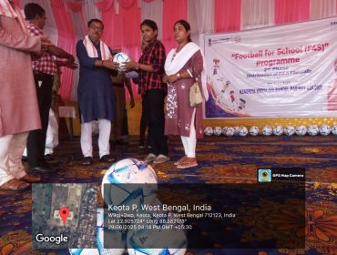 Football distribution to Paltagarh Radha Rani siksha Mandir