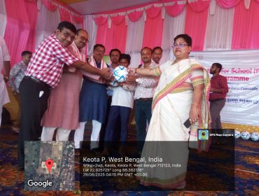 Football distribution to Jangipara D.N.High School