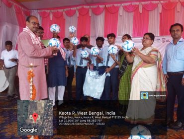 Football distribution to JNV Hooghly