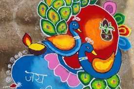 rangoli of bird